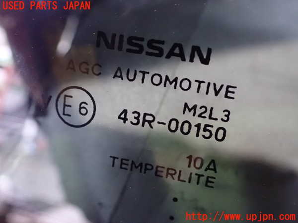 2UPJ-9238501380]ノート オーラ(AURA) ニスモ(NISMO)(FE13)右クォーターガラス (43R-00150) 中古_2