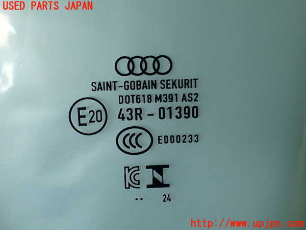 2UPJ-9238651238]アウディ・A3 スポーツバック(GYDLA)右前ドアガラス 中古 SAINT-GOBAIN SEKURIT M391 43R-01390_2