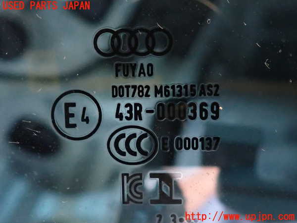 2UPJ-9238651382]アウディ・A3 スポーツバック(GYDLA)左クォーターガラス 中古 FUYAO M61315 43R-000369_2