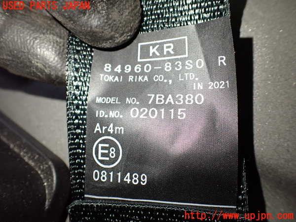 1UPJ-9238677155]ソリオ バンディット(MA37S)右2列目シートベルト 中古_3