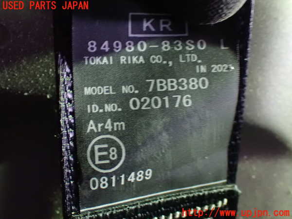 1UPJ-9238677185]ソリオ バンディット(MA37S)左2列目シートベルト 中古_3