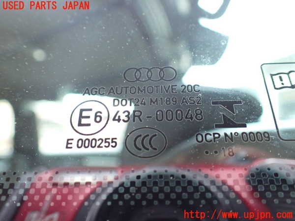 1UPJ-9238691382]アウディ・S3 セダン(8VDJHL)左クォーターガラス AGC M189 中古_3