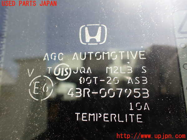 1UPJ-9238701382]ステップワゴン(RK1)左クォーターガラス 中古 AGC M2L3 43R-007953_3