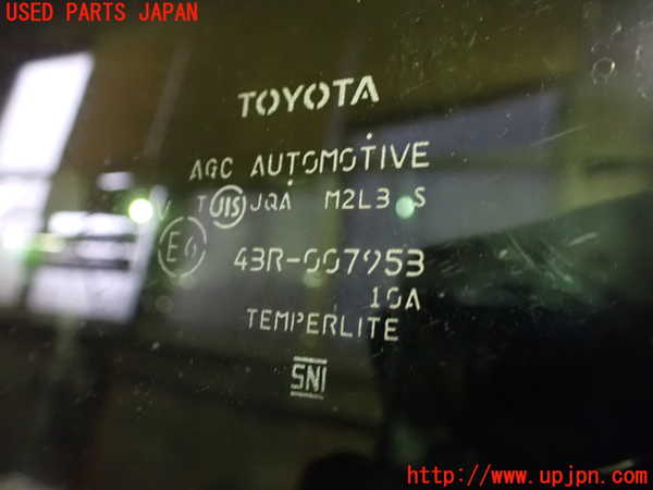 1UPJ-9238721382]ヴォクシー(ノア)(ZRR80G)左クォーターガラス 中古 AGC M2L3 43R-007953_2