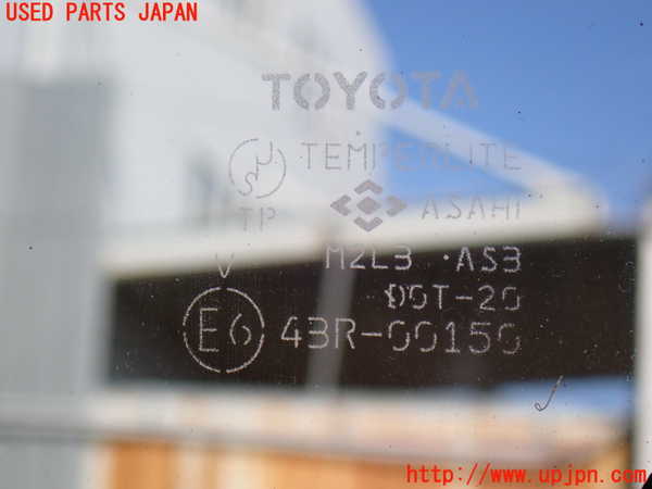 2UPJ-9238741380]ハイラックスサーフ(RZN185W)右クォーターガラス (43R-00150) (ジャンク品) 中古_4