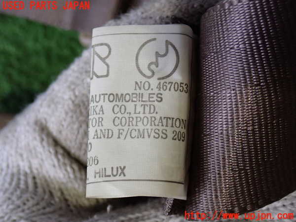 2UPJ-9238747135]ハイラックスサーフ(RZN185W)真中2列目シートベルト 中古_3