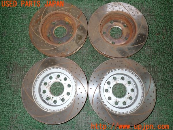 3UPJ=9238790305]MR2 GT-S Tバールーフ(SW20 4型)社外 ディスクローター スリット 非貫通ドリルド 1台分 中古_2