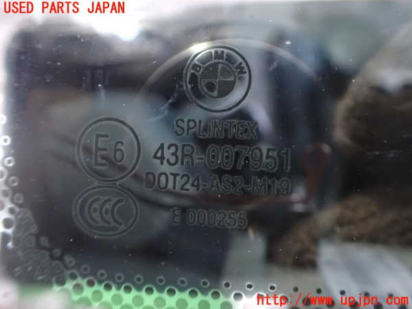 2UPJ-9238831382]BMW 525i ツーリング(PU25)(E61)左クォーターガラス 中古(43R-007951 M19)_2