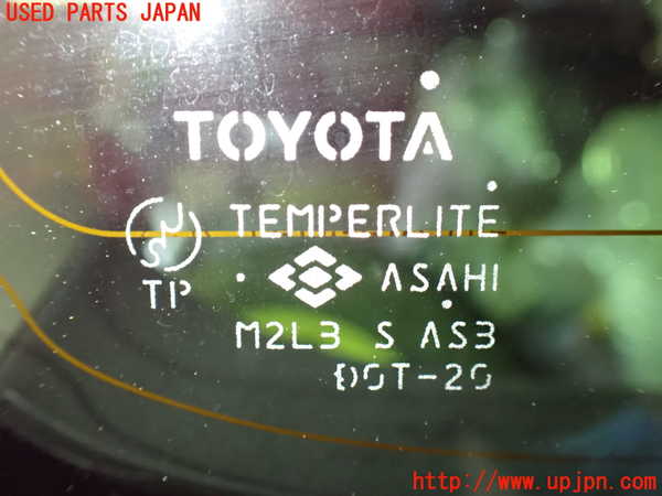 1UPJ-9238871380]アルファードG(ANH10W)右クォーターガラス ASAHI M2L3 中古_2