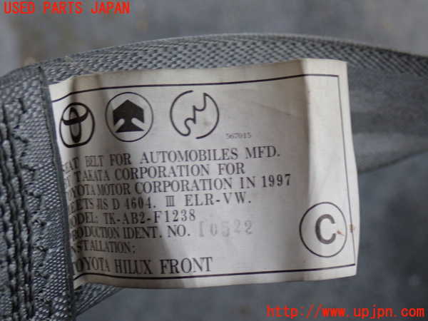 2UPJ-9238967045]ハイラックスサーフ(RZN185W)運転席シートベルト 中古_3
