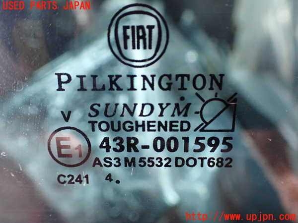 2UPJ-9239011380]アバルト・595(312142)右クォーターガラス (43R-001595) 中古_2