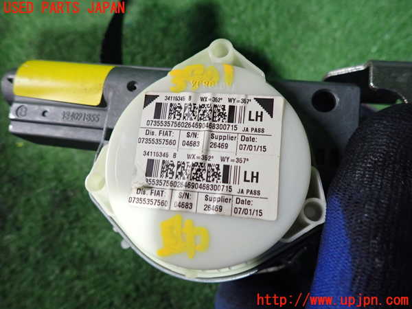 2UPJ-9239017075]アバルト・595(312142)助手席シートベルト 中古_2
