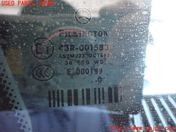 2UPJ-9239121382]ベンツ B180(245232)(W245系)左クォーターガラス 中古(43R-001583 M3232)_2