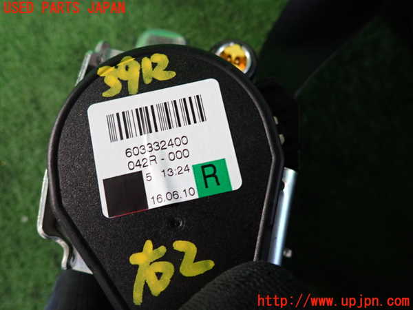 2UPJ-9239127155]ベンツ B180(245232)(W245系)右2列目シートベルト 中古_2