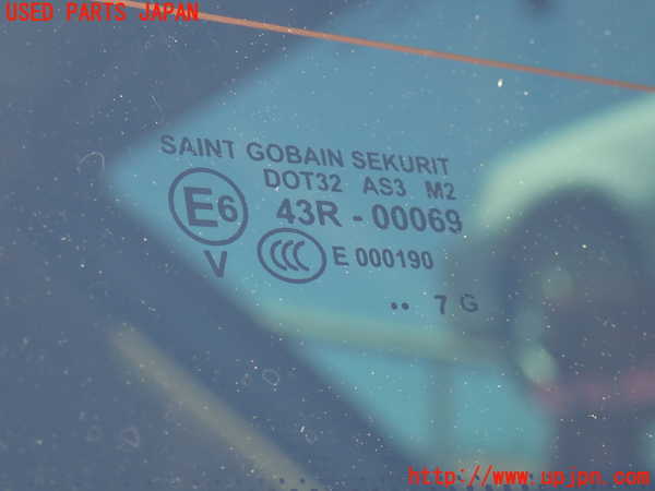 2UPJ-9239181382]ポルシェ・カイエン(9PAM5501)左クォーターガラス (43R-00069) 中古_2