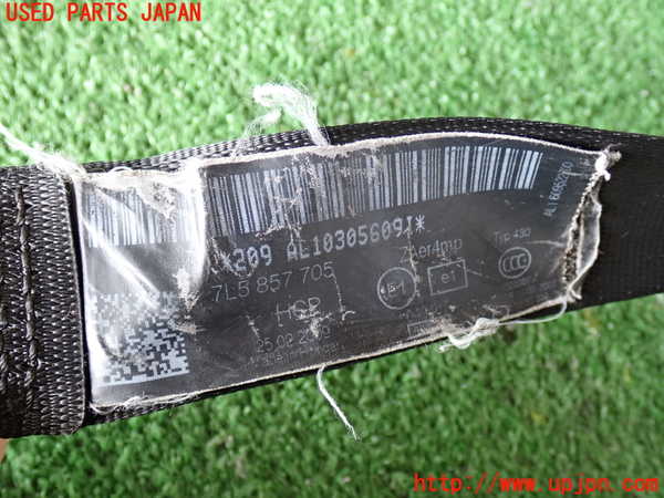 2UPJ-9239187075]ポルシェ・カイエン(9PAM5501)助手席シートベルト 中古_2