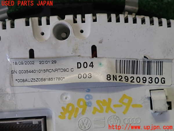 2UPJ-9239196170]アウディ・TT クーペ(8NAUQ)スピードメーター (ジャンク品) 中古_3