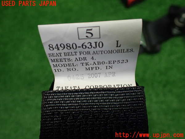 1UPJ-9239347185]スイフトスポーツ(ZC31S)左2列目シートベルト 中古_4