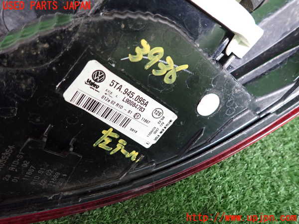 2UPJ-9239361536]VW ゴルフ トゥーラン(1TDFG)左テールランプ 中古_4