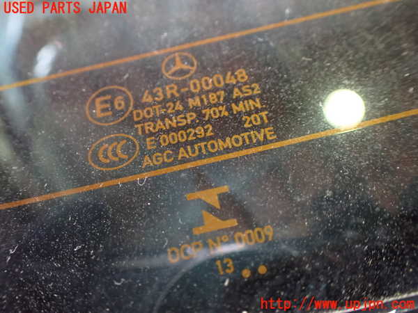 1UPJ-9239431560]ベンツ C180 W204(204049)リアガラス 中古 AGC M187 43R-00048_2