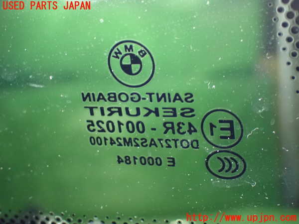 1UPJ-9239501382]BMW M4 クーペ F82(3C30)左クォーターガラス 中古 SAINT-GOBAIN SEKURIT M24100 43R-001025_2