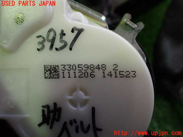 2UPJ-9239577075]BMW 325i ツーリング(VS25)(E91)助手席シートベルト 中古_2