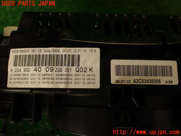 2UPJ-9239596170]ベンツ C180(204049)スピードメーター 中古 (W204)_4