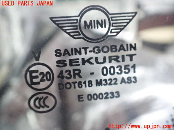 2UPJ-9239621380]BMW ミニ(MINI)クーパー クラブマン(ML16)右クォーターガラス 中古(43R-00351 M322)_2