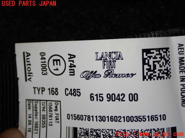 1UPJ-9239657155]アルファロメオ・ミト(95514P)右2列目シートベルト 中古_3