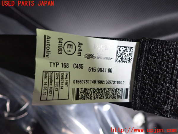 1UPJ-9239657185]アルファロメオ・ミト(95514P)左2列目シートベルト 中古_2