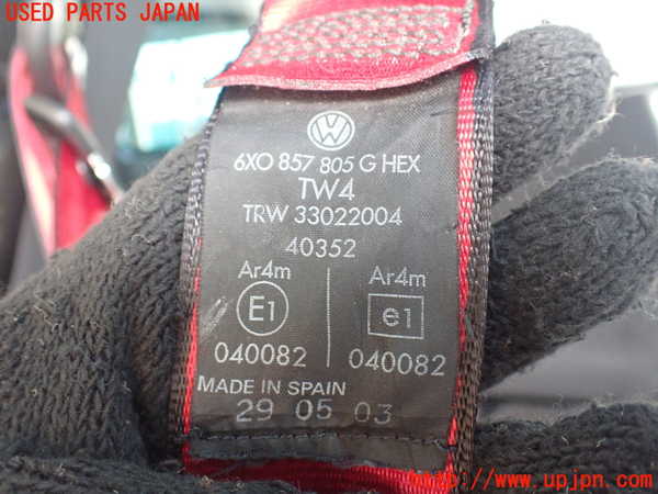 1UPJ-9239667185]VW ルポGTI(6EAVY)左2列目シートベルト 中古_2