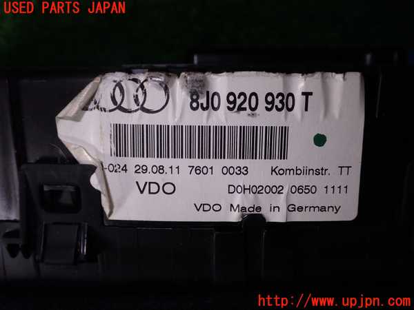 1UPJ-9239756170]アウディ・TT クーペ(8JCDA)スピードメーター 中古_2