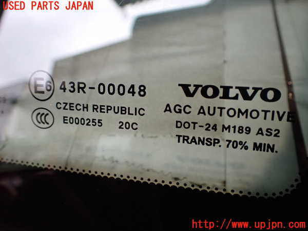 2UPJ-9239811380]ボルボ・V40(MB4164T)右クォーターガラス 中古 AGC M189 43R-00048_3