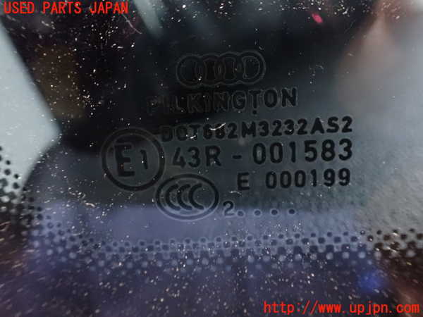 2UPJ-9239841382]アウディ・A3 スポーツバック(8PCAX)左クォーターガラス 中古 PILKINGTON M3232 43R-001583_2