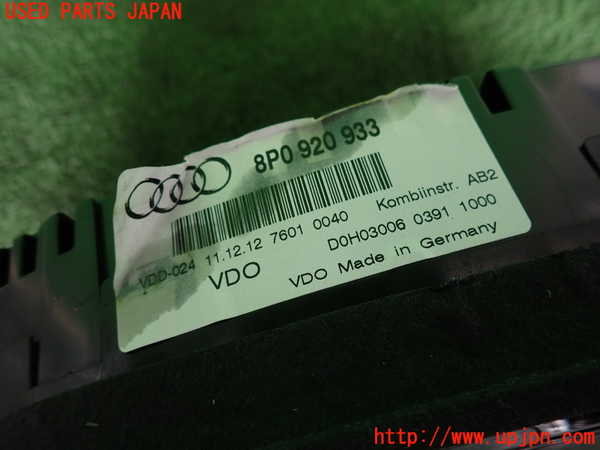 2UPJ-9239846170]アウディ・A3 スポーツバック(8PCAX)スピードメーター 中古_3