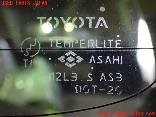 1UPJ-9239871382]アルファードハイブリッド(ATH10W)左クォーターガラス 中古 ASAHI M2L3_2