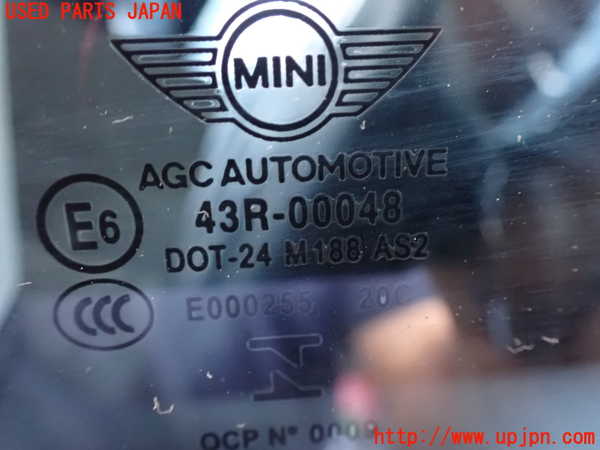 2UPJ-9239891382]BMW ミニ(MINI)クーパー F56(XR15M)左クォーターガラス 中古 AGC M188 43R-00048_2