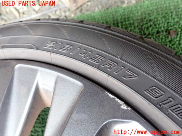 1UPJ-9239959037]カローラ ツーリング ハイブリッド(ZWE211W)タイヤ　ホイール　1本② 215/45R17 中古_2