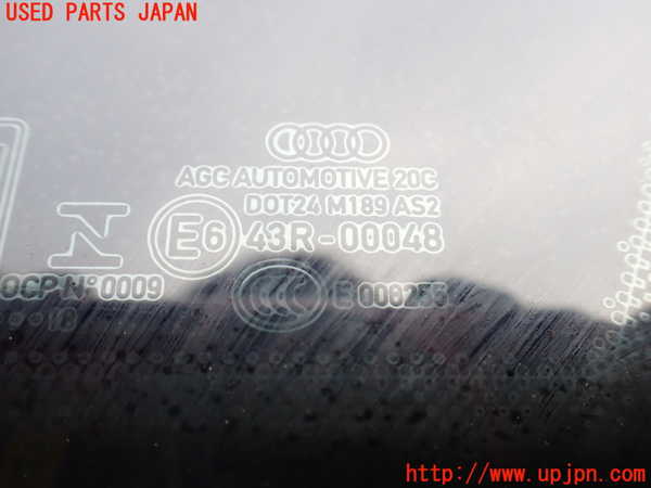 1UPJ-9240011380]アウディ・A3 セダン(8VCXSL)右クォーターガラス AGC M189 中古_3