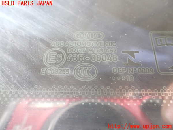 1UPJ-9240011382]アウディ・A3 セダン(8VCXSL)左クォーターガラス AGC M189 中古_3