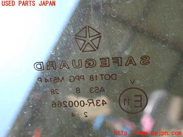 1UPJ-9240021582]ジープ・ラングラー アンリミテッド(JK38L)バックドアガラス リアゲートガラス 中古 SAFEGUARD M514P 43R-000266_3
