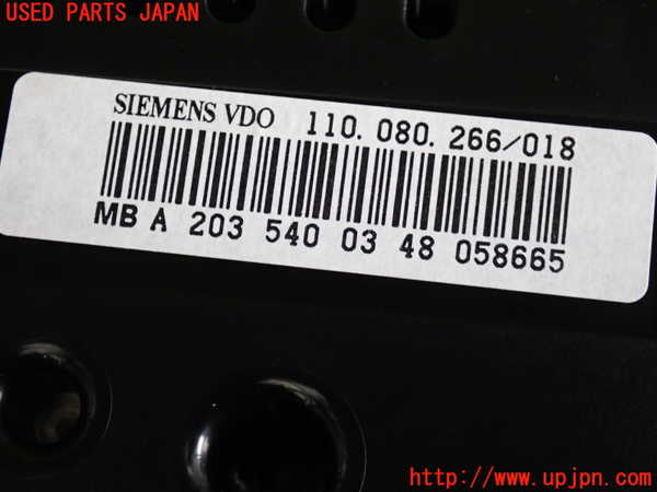 2UPJ-9240136170]ベンツ C180 コンプレッサー(203046)(W203系)スピードメーター 中古_4