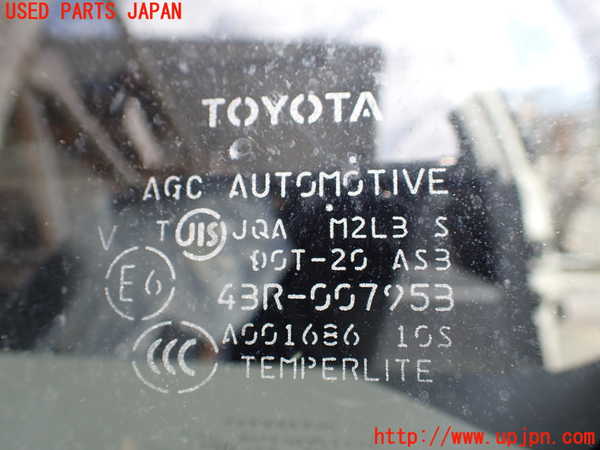 1UPJ-9240171382]FJクルーザー(GSJ15W)左クォーターガラス AGC M2L3 中古_3