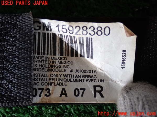 2UPJ-9240287075]ハマーH3(型式不明)助手席シートベルト 中古_4