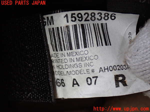 2UPJ-9240287155]ハマーH3(型式不明)右2列目シートベルト 中古_2