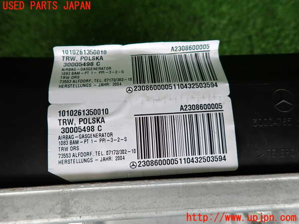 2UPJ-9240587870]ベンツ SL350(230467)(R230)助手席側エアバッグカバー 中古_3
