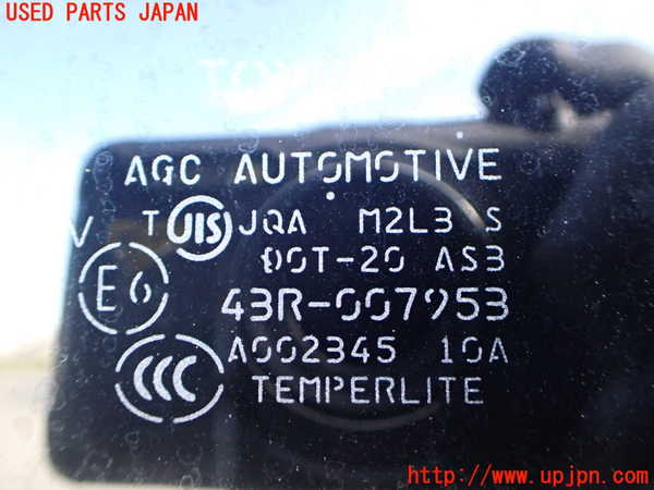 2UPJ-9240701380]ハイエースバン200系(KDH206V)右クォーターガラス 中古 AGC M2L3 43R-007953_2
