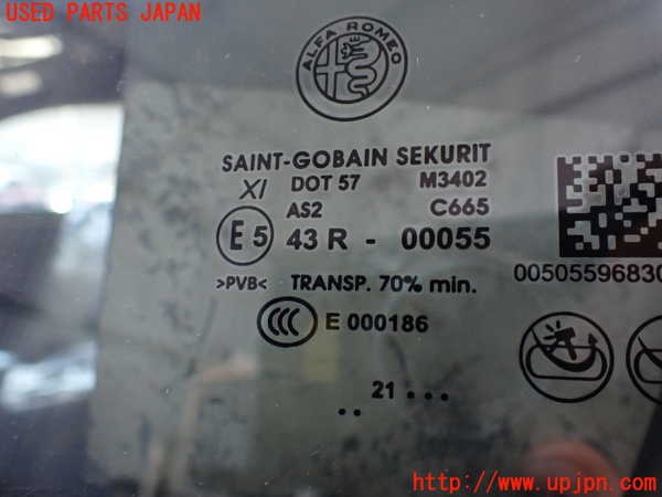 2UPJ-9241081260]アルファロメオ・ステルヴィオ(94920)左前ドア 中古 SAINT-GOBAIN SEKURIT M3402 43R-00055_3