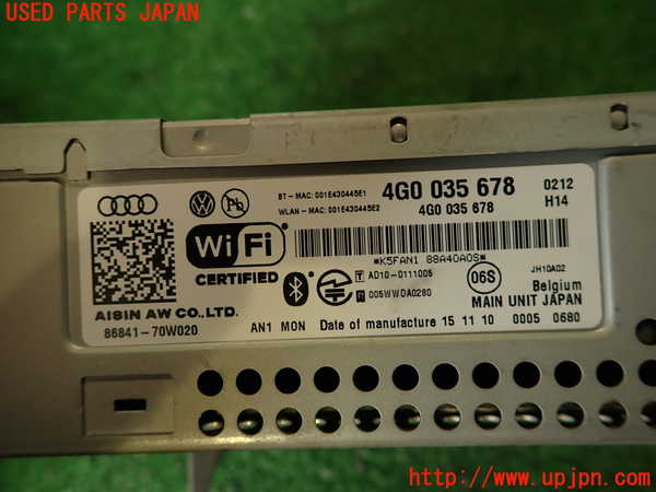 2UPJ-9241166589]アウディ・A7 スポーツバック(4GCGWC)カーナビゲーション HDD 中古_4