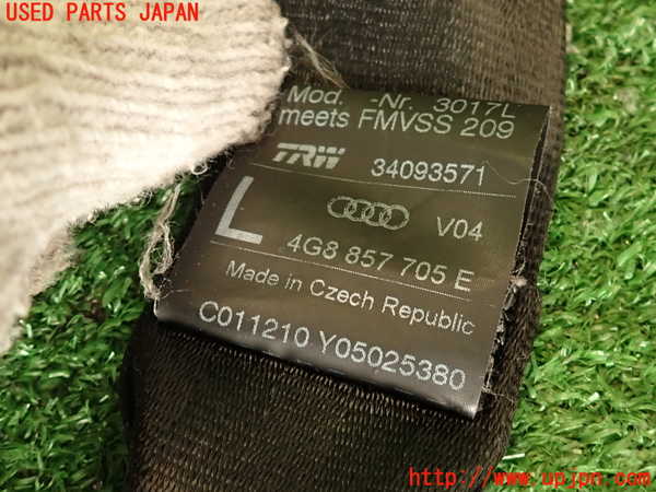 2UPJ-9241167075]アウディ・A7 スポーツバック(4GCGWC)助手席シートベルト 中古_4